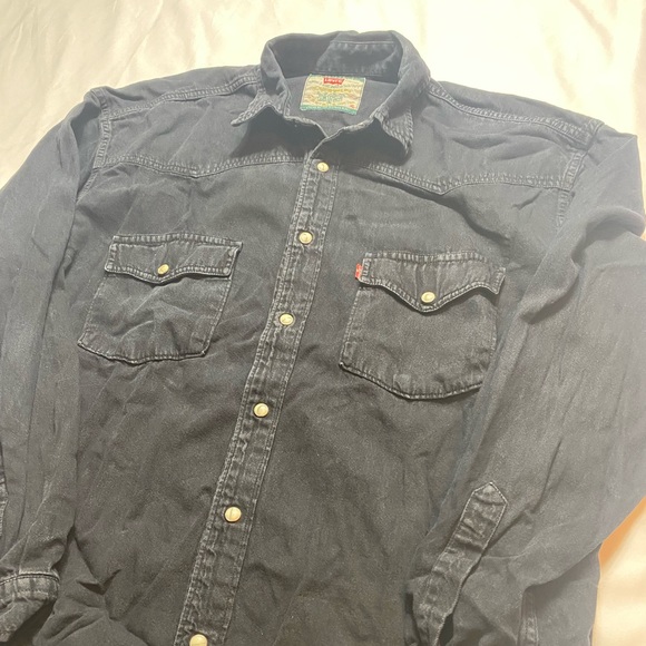 Levi’s Strauss Western Wear Pearl Button Up Casual Shirt Prep Preppy - Picture 2 of 6